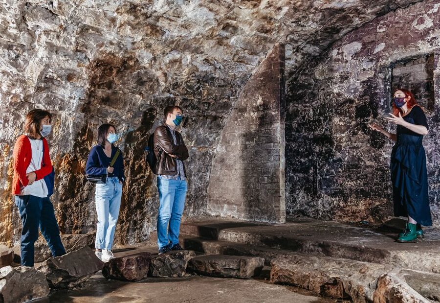 Edinburgh: Late-Night Underground Vaults Terror Tour - Entering the South Bridge vaults