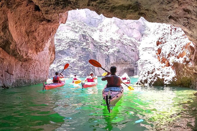 Emerald Cave Express Kayak Tour with Scenic & Historic Stops - Paddling along the Colorado River