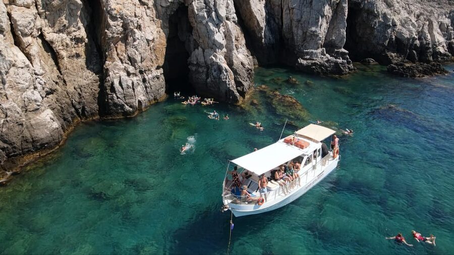 Faliraki: Boat Trip to Afantou Caves, Antony Quinn, Ladiko - What the crew adds to the trip