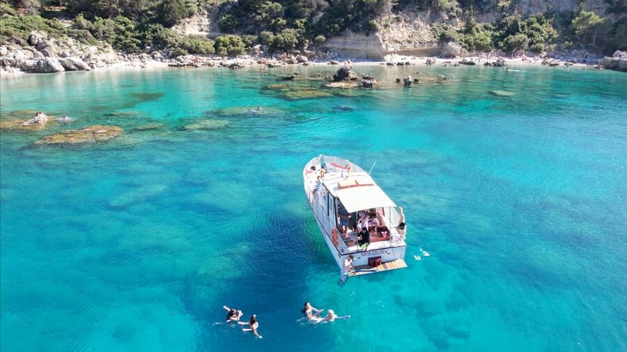 Faliraki: Boat Trip to Afantou Caves, Antony Quinn, Ladiko - Drinks, fruit and optional cocktails