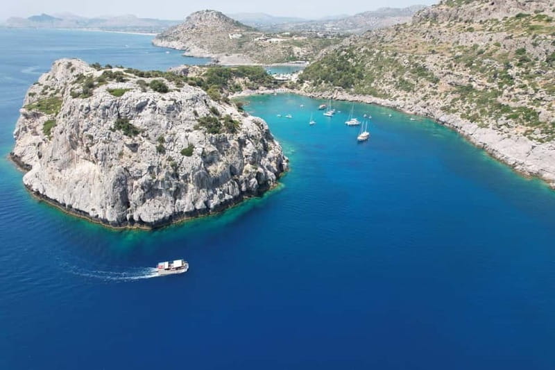 Faliraki: Boat Trip to Anthony Quinn & The Caves with Drinks - The 30-minute coastal cruise