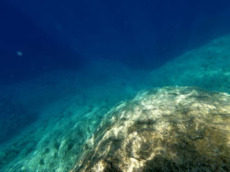 Faliraki: Boat Trip to Anthony Quinn & The Caves with Drinks - The underwater cabin is more than a glass-bottom gimmick