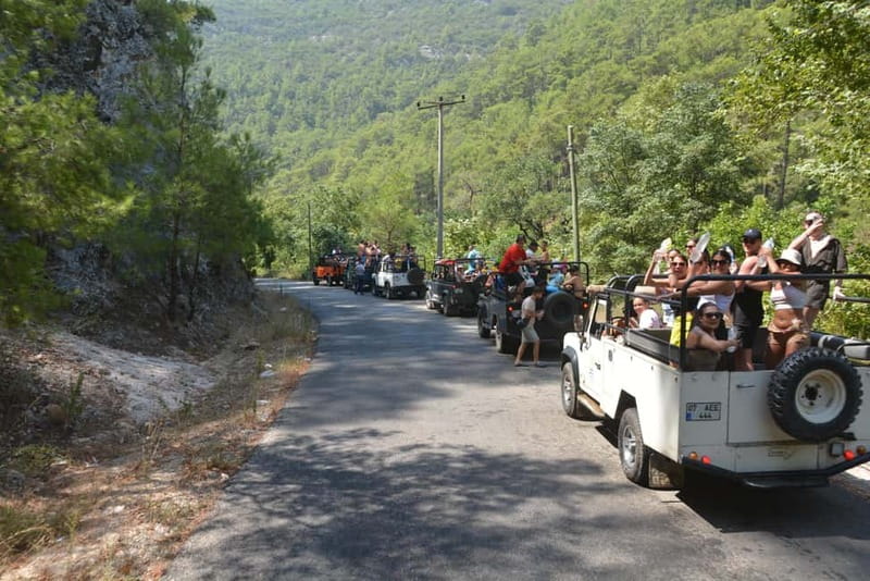 From Alanya: Jeep Safari with Lunch, Dim River & Cave - The fishing area, waterfalls, and water games