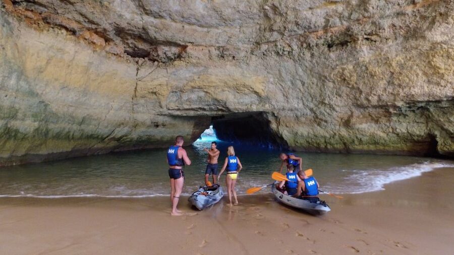 From Albufeira: Benagil Hidden Caves Tour by Kayak - Guides, group mood, and safety
