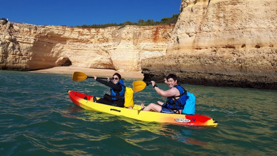 From Benagil: Benagil Caves Kayak Tour - The second hour: Praia da Marinha and quiet beaches