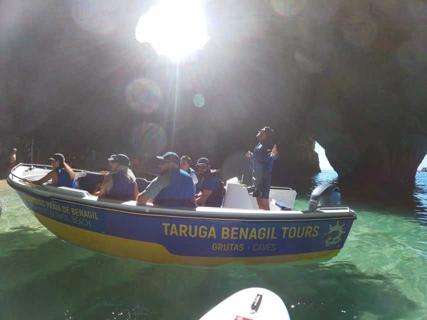 From Benagil: Coast Boat Tour with Benagil Cave - The swallow hole and the open-water sections