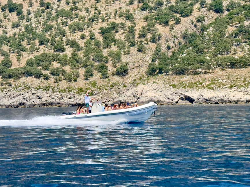 From Durrës/Golem: Sazan & Ali Cave & Karaburun Boat Tour - Haxhi Ali Cave from the water