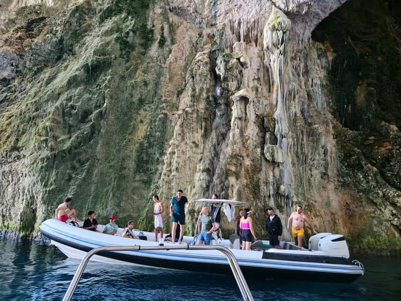 From Durres: Speed Boat to Sazan Island, Cave & Karaburun - Two hours at Saint Vasil Bay