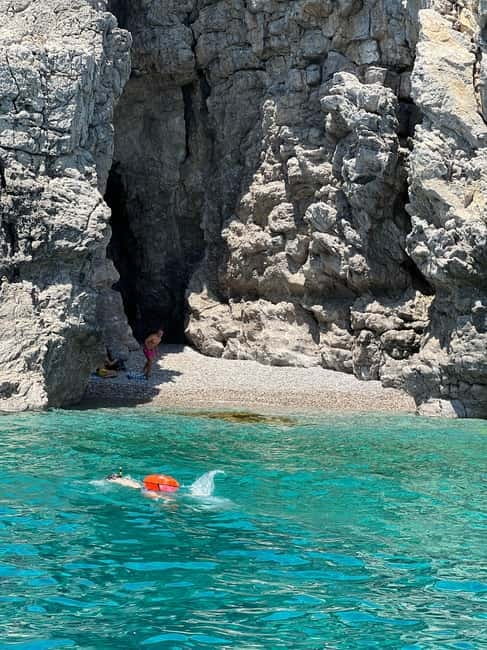 From Faliraki : Speedboat tour kalithea caves&antony kouin - Seeing the Kallithea and Traganou sea caves