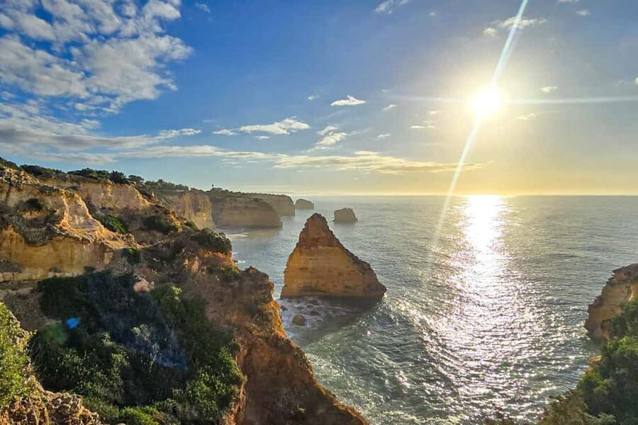 From Faro: 7 Valleys Hiking, Benagil Cave, & Snorkeling Tour - Walking the Seven Hanging Valleys Trail