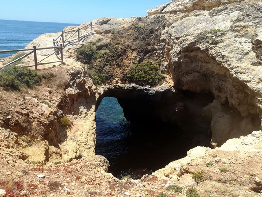 From Faro: 7 Valleys Hiking, Benagil Cave, & Snorkeling Tour - Marinha Beach gives you two unhurried hours