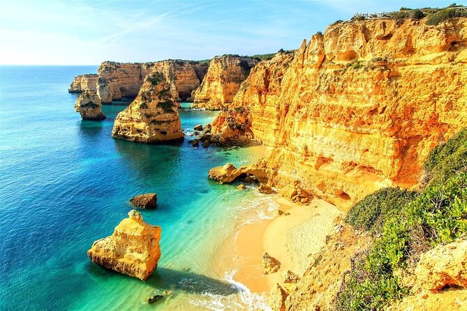 From Faro: Benagil Cave, Marinha & Carvoeiro Full-Day Tour - Praia da Marinha and the heart-shaped rock