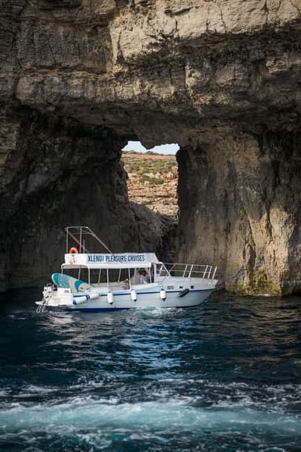 From Gozo:Around Comino, Blue Lagoon, Crystal Lagoon & Caves - Starting from Gozo’s Mgarr Harbour