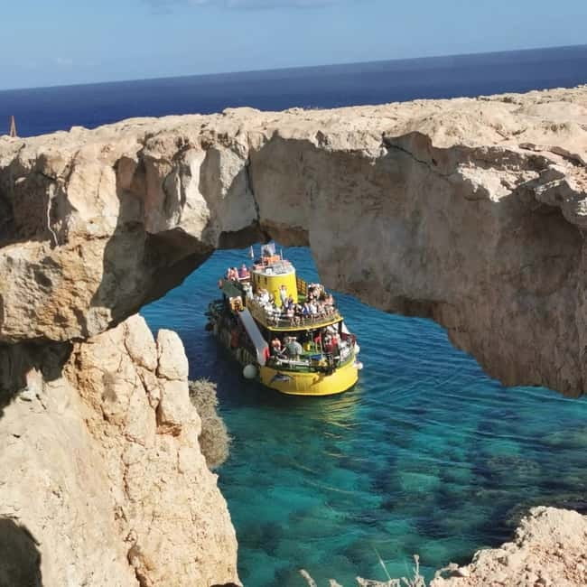From Protaras: Cruise to Blue Lagoon, Turtle Cove & Sea Cave - The underwater deck and family appeal