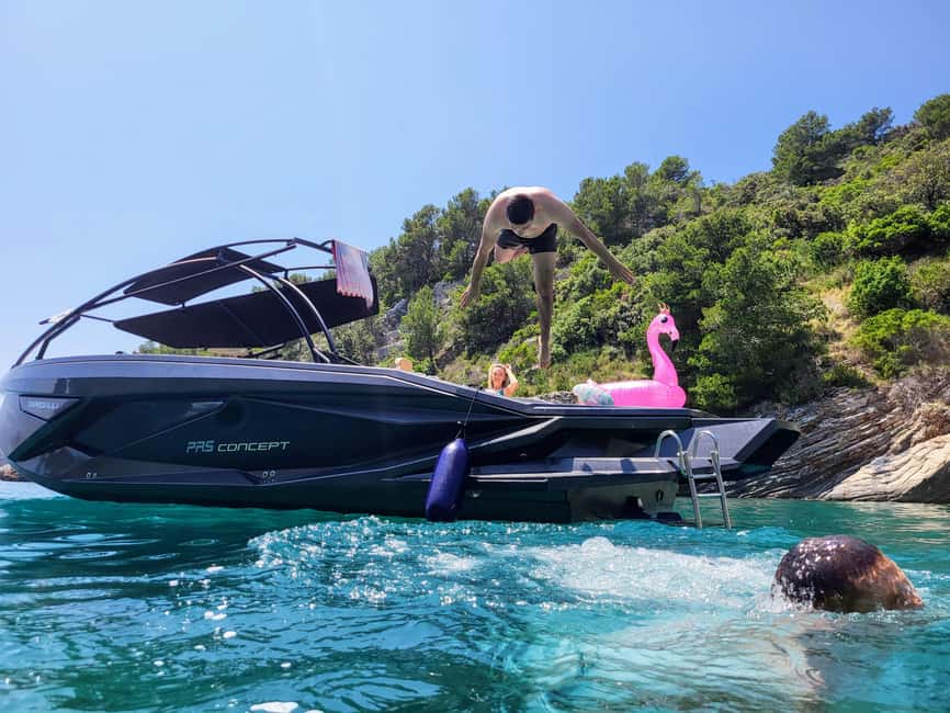 From Split: Blue Cave, Hvar, Mamma Mia, 5 Islands boat Tour - Starting early at Prokurative