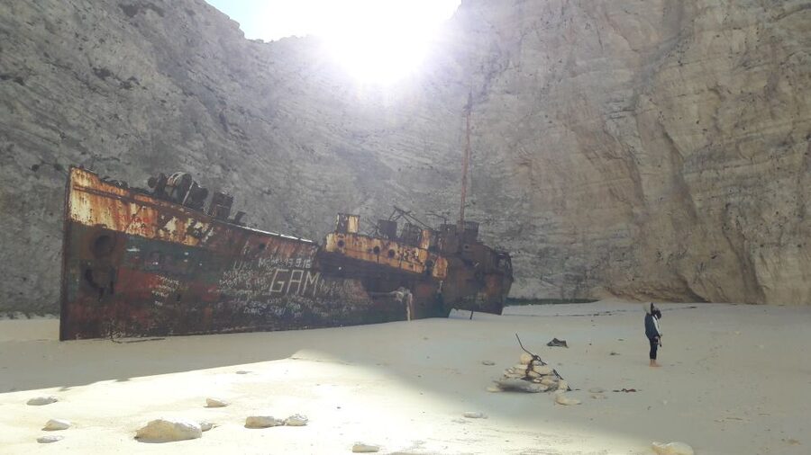 From St.Nikolaos: Boat Cruise to Navagio Beach & Blue Caves - Leaving St. Nikolaos on a Small Speed Boat