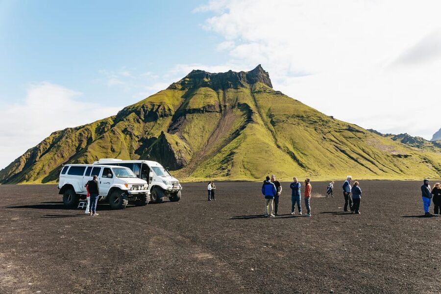 From Vik: Katla Ice Cave and Super Jeep Tour - From Vík to the black sands of Mýrdalssandur