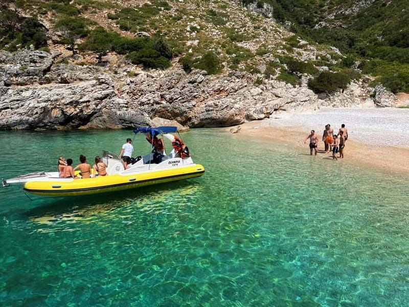 From Vlore: Haxhi Ali Cave & Karaburun Beach Speedboat Tour - Meeting at the Olympia Tiki Bar