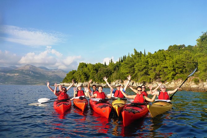 Full Day Kayaking and Snorkeling to Green Cave with GoPro photos - Lopud safety briefing and first paddle