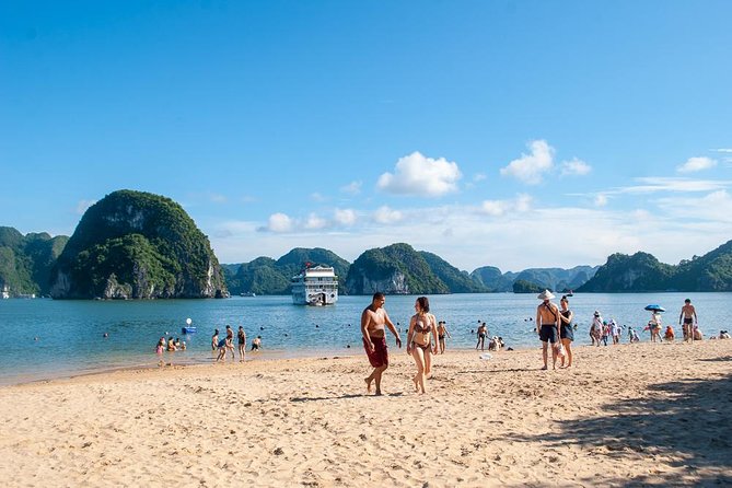 Halong Bay Day Tour With Titop Island, Cave, Kayak & Lunch - Titop Island: climb or swim