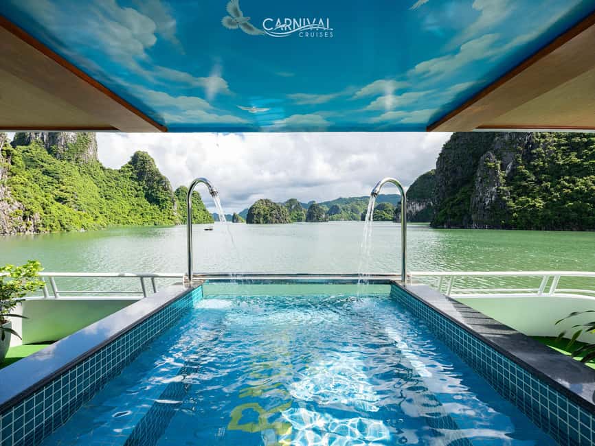 Halong Bay: Luxury Day Cruise, Caves, Kayak & Buffet Lunch - Sunset snacks, Jacuzzi time, and the ride home
