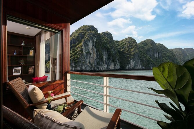 Halong Pandora 5 Star Cruise 2D1N-All Inclusive, cave, transfer - Sunset, cooking class, and the evening onboard
