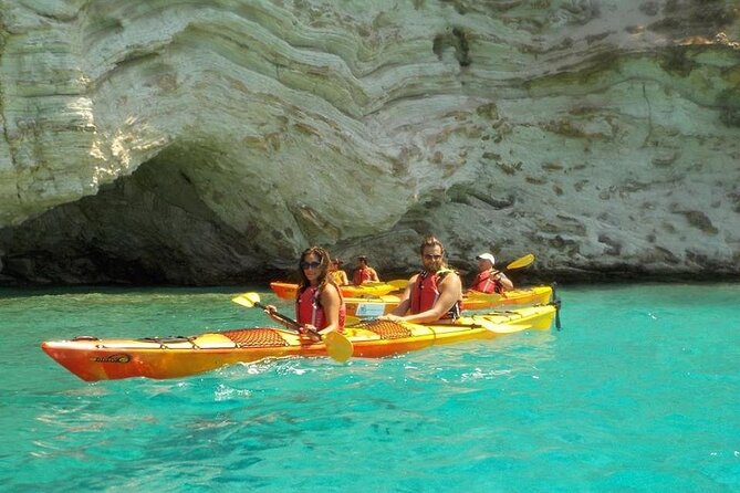 Kayak Trip to Hidden blue Cave, with lunch & fruits. - Starting at Mikros Gialos at 10 a.m.