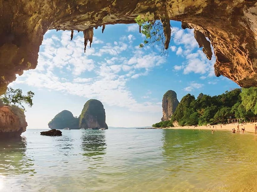 Krabi: Railay Phra Nang & Diamond Cave Sunset Plankton Tour - Diamond Cave and its 130-meter walkway