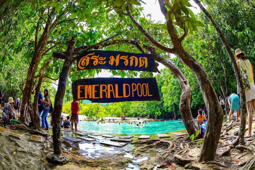 Krabi: Tiger Cave Temple, Emerald Pool and Hot Springs Tour - Krabi Hot Springs Waterfall: warm water and limited time