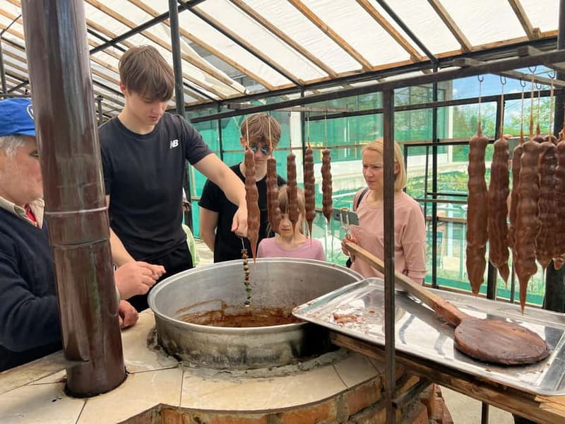 Kutaisi: Martvili & Okatse Canyons & Prometheus Cave Tour - Churchkhela, local tastes, and an easy cultural pause