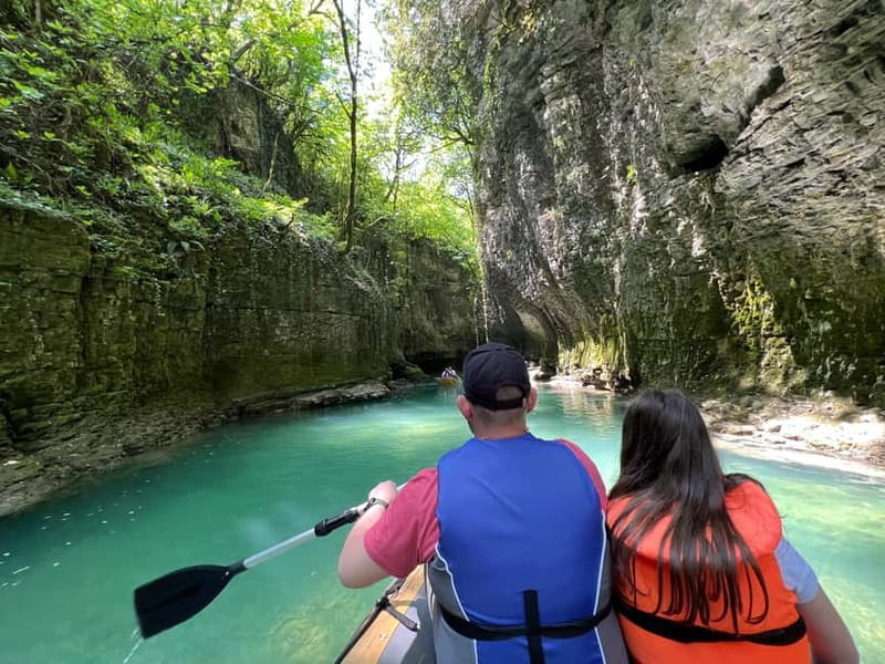 Kutaisi: Martvili & Okatse Canyons & Prometheus Cave Tour - Martvili Canyon and the turquoise river