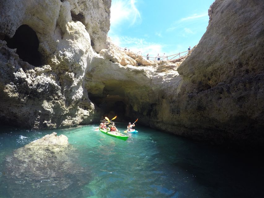 Lagoa: Benagil Caves Kayaking Tour - What the guide adds on rougher water