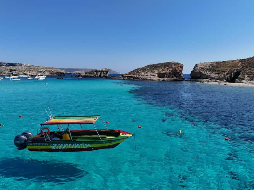 Malta: Blue Lagoon, Caves & around Comino Private Speedboat - Starting at Cirkewwa Cafe