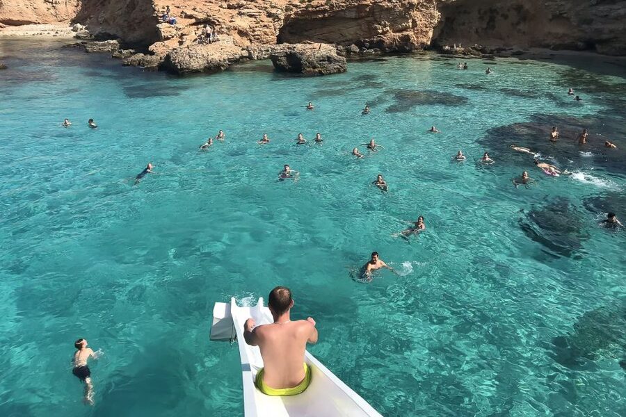 Malta: Gozo, Comino, Blue & Crystal Lagoon, & Caves Cruise - The return through Comino’s southern channel