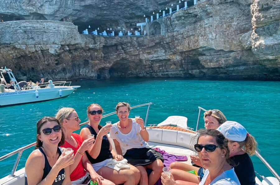 Polignano a Mare: Speedboat Cruise to Caves with Aperitif - Modugno, Lama Monachile, and the town from offshore