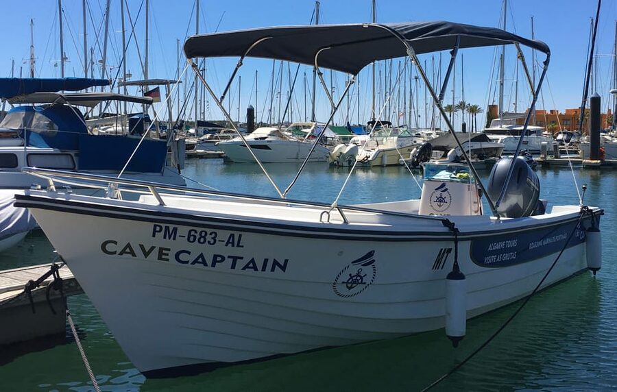 Portimão: Caves, Benagil and Algarve Coastline Boat Tour - Following the Algarve coast toward Marinha Beach