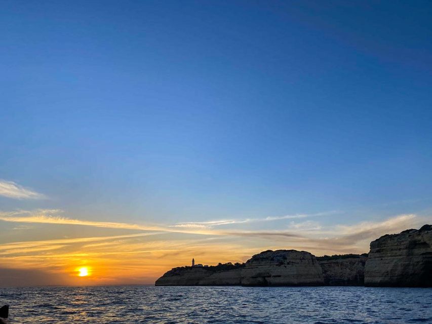 Portimão: Sunset Cruise to Benagil Cave - Approaching the Alfanzina Lighthouse