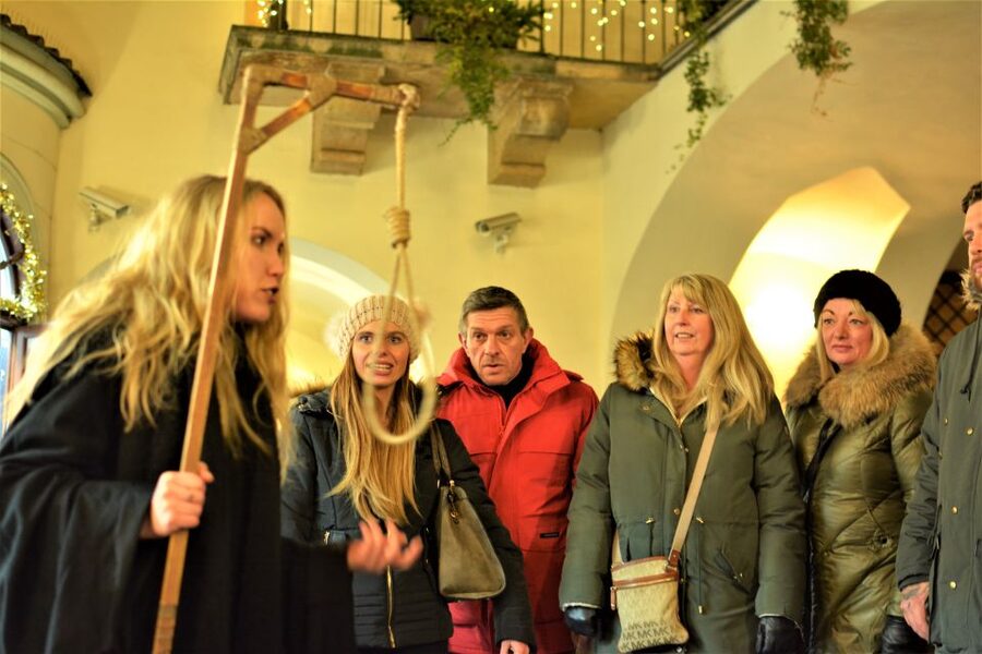 Prague: Ghosts, Legends, Medieval Underground & Dungeon Tour - Pivnice U Kata and Franz Kafka Square