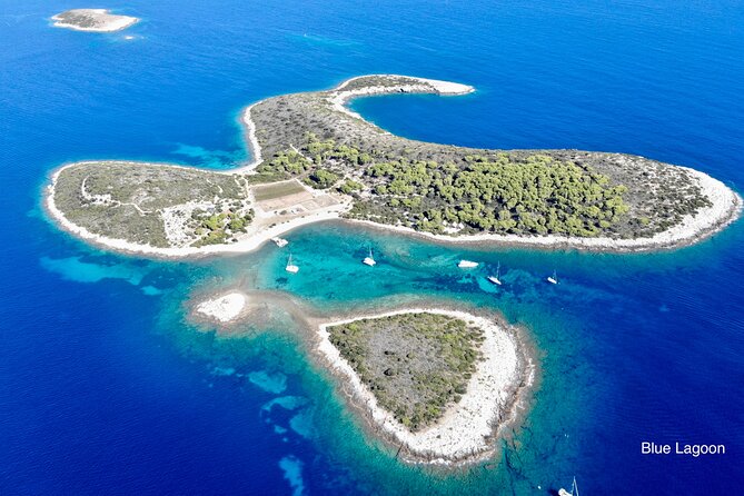 Private Blue cave, Mamma Mia and Hvar, 5 islands tour from Split - Srebrena beach is a photo stop from the boat
