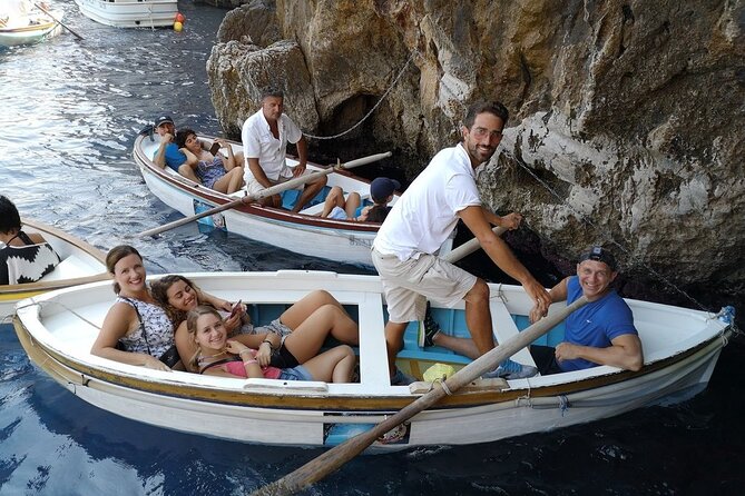 Private Capri Island and Blue Grotto Day Tour from Naples or Sorrento - Entering the Blue Grotto by small rowing boat
