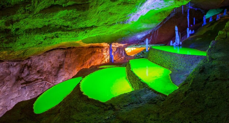 Puerto de San Miguel: Can Marçá Cave Guided Tour with Entry - The view over Port San Miguel