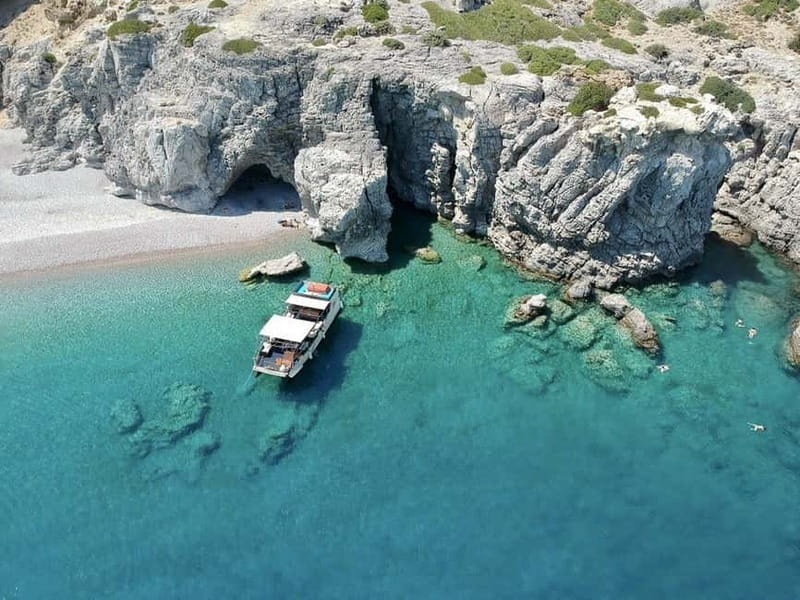 Rhodes: Anthony Quinn, Ladiko and Caves All-Inclusive Cruise - Boarding at Faliraki port