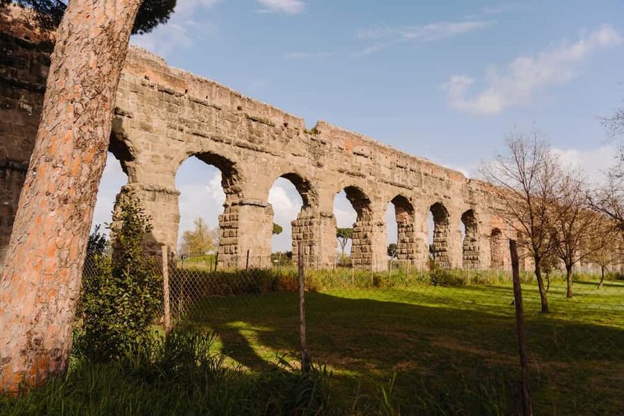 Rome: Appian Way, Aqueducts, and Catacombs Tour - Entering San Sebastiano or Domitilla