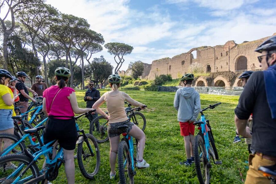 Rome: Appian Way & Aqueducts E-Bike Tour (Catacombs & Food) - The huge aqueducts of Parco degli Acquedotti