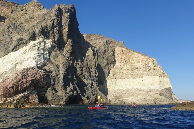 Santorini Sea Kayak - South Discovery, Small Group incl. Sea Caves and picnic - What the $139 price includes
