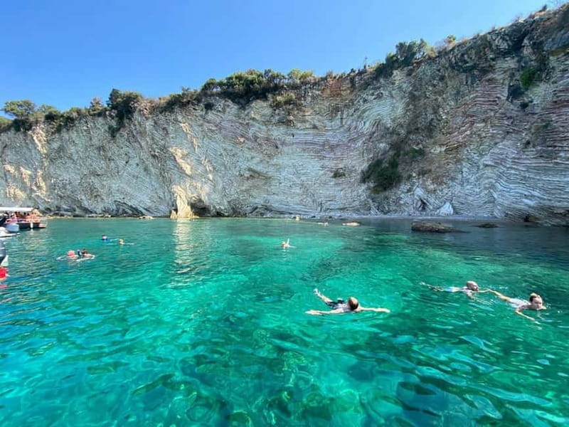 Sarandë: Boat Tour at Kroreza & Hidden Caves with Snorkeling - Plazhi i Ushtarit and Qefal: short swims with clear water