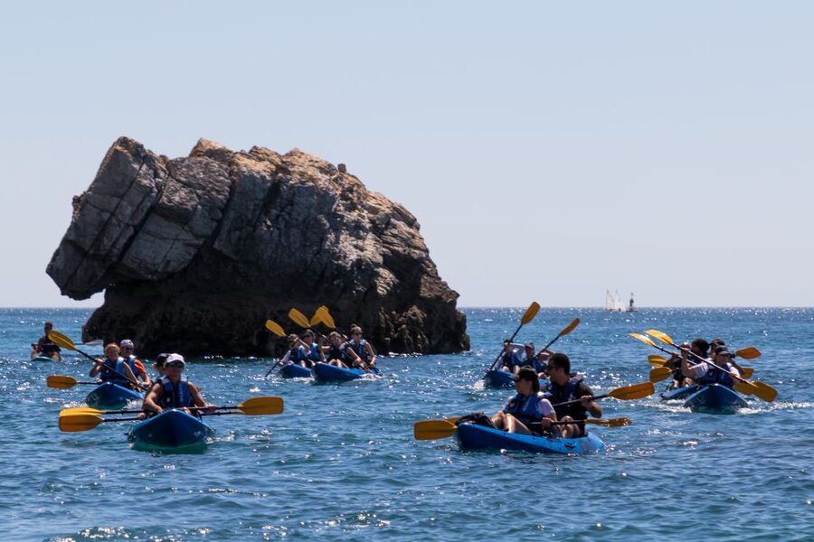 Sesimbra: Arrabida Natural Park & Caves Guided Kayaking Tour - Ribeiro do Cavalo Beach is the payoff
