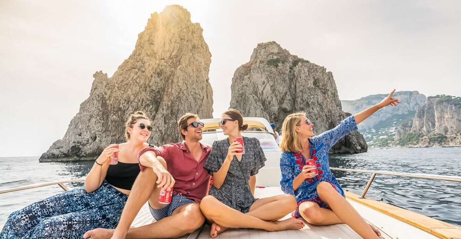 Sorrento: Exclusive Capri Boat Tour and Optional Blue Grotto - Leaving Sorrento for the Marciano Waterfall