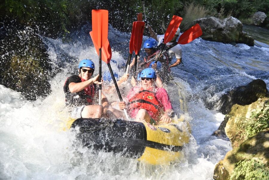 Split: Cetina River Rafting with Cliff Jumping and Cave Tour - Starting near Omiš, not in central Split