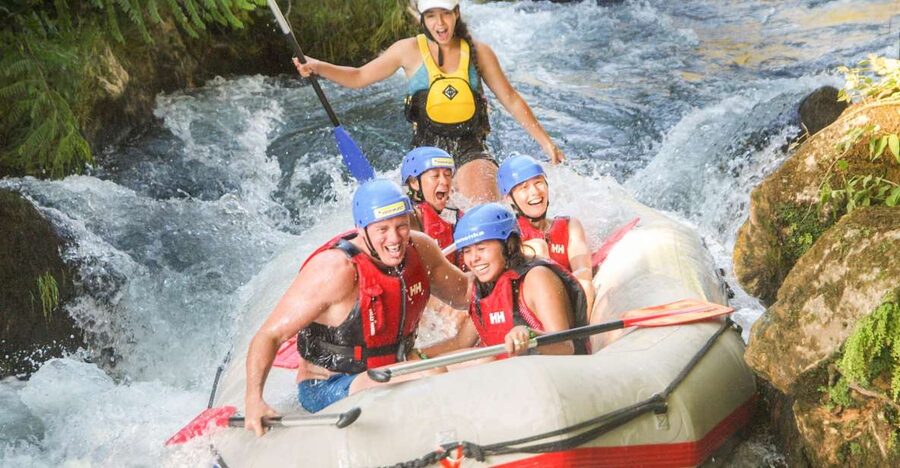 Split: Cetina River Rafting with Cliff Jumping and Cave Tour - Swimming, waterfall showers, and small freshwater pools